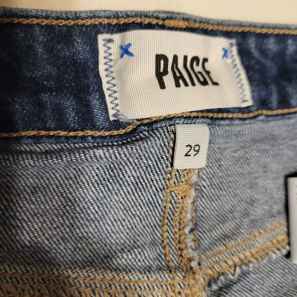 Paige Harper Women's Wide Leg Blue Denim Jeans Low Rise Size 29